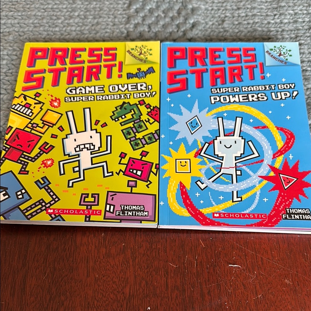 Scholastic Press Start! Game Over & Powers Up Books - Yellow and Blue